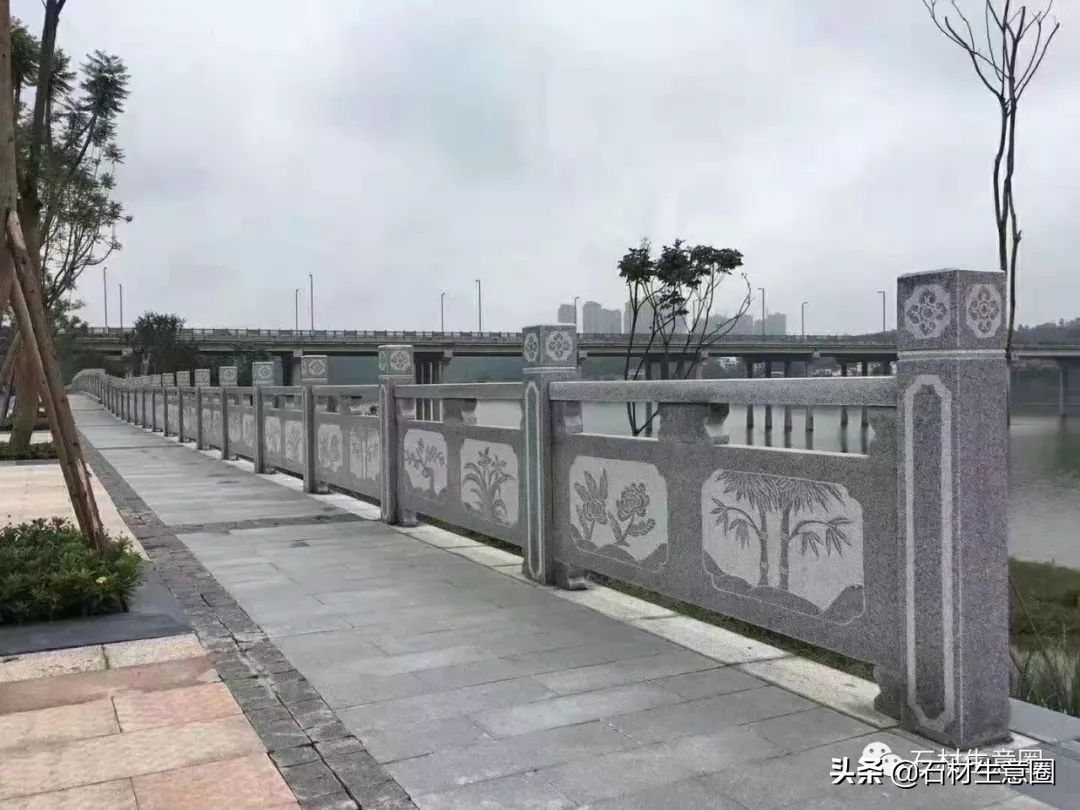 g682花岗岩河道栏杆,湖南河道花岗岩石栏杆