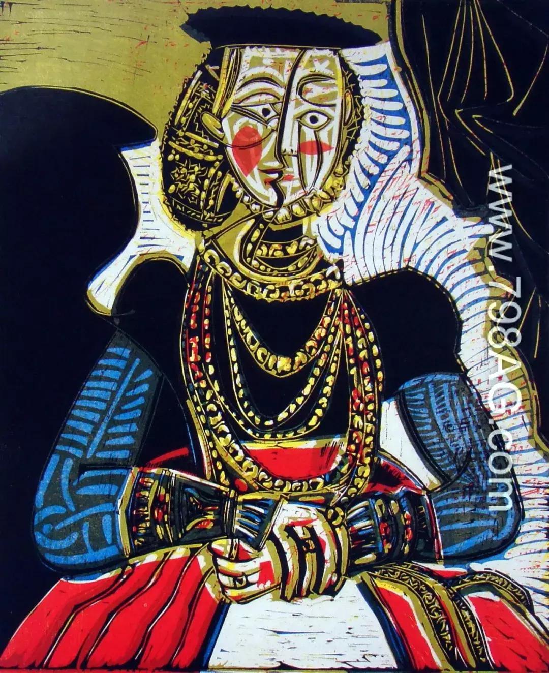 毕加索创意美术版画,线条的表现力毕加索