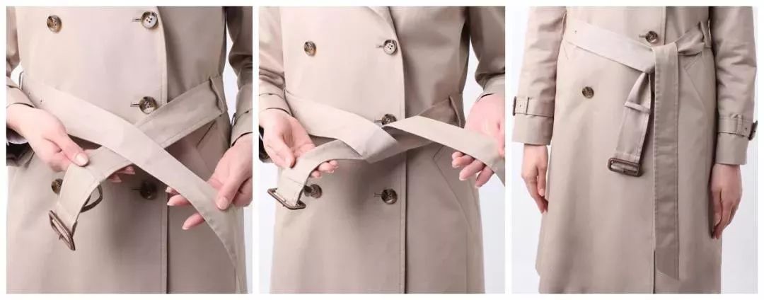 怎么绑风衣后腰带,男士风衣后面腰带怎么系