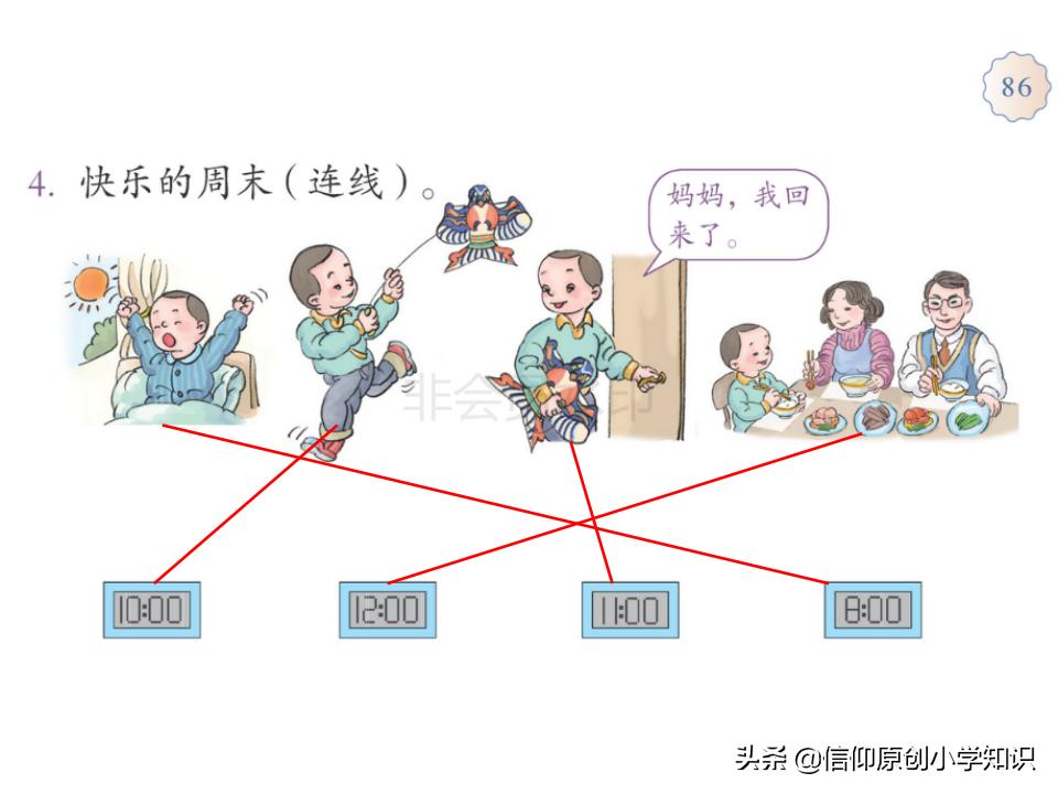 人教版小学一年级数学认识钟表,一年级学生认识钟表的简单方法