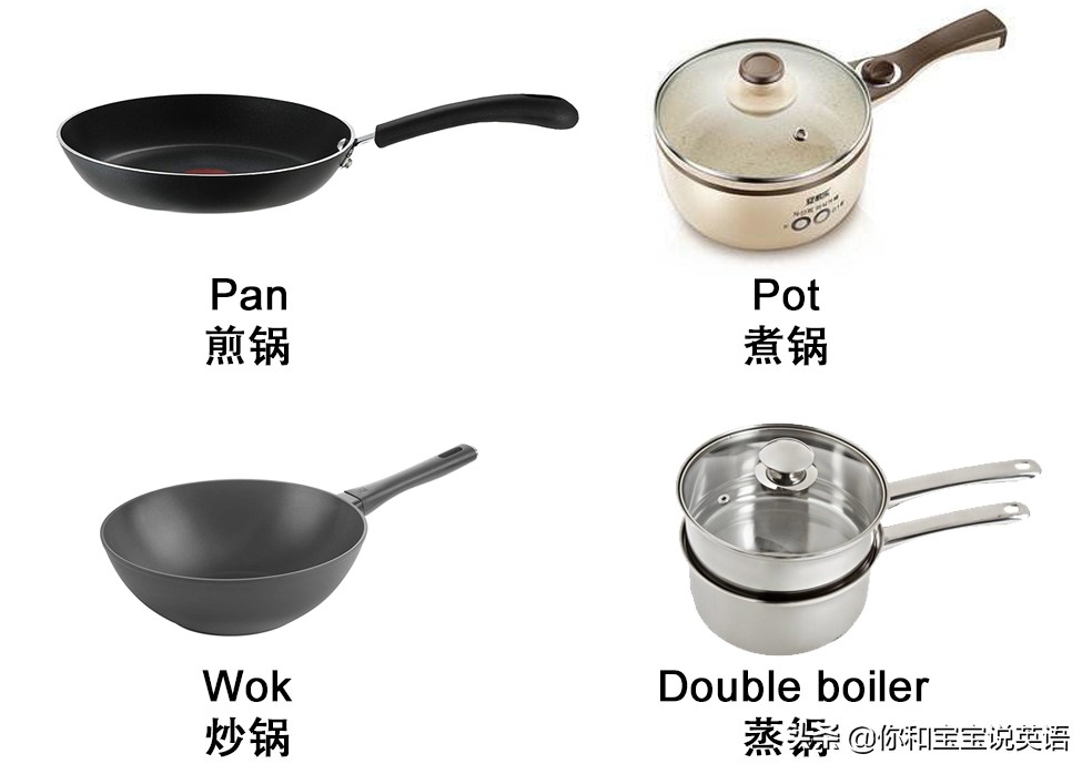 厨房用具锅铲英语单词,厨房用具英语单词大全