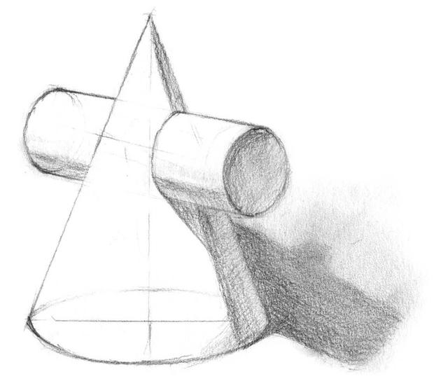 素描入门零基础教程立体几何组合,素描石膏几何体小学生二年级