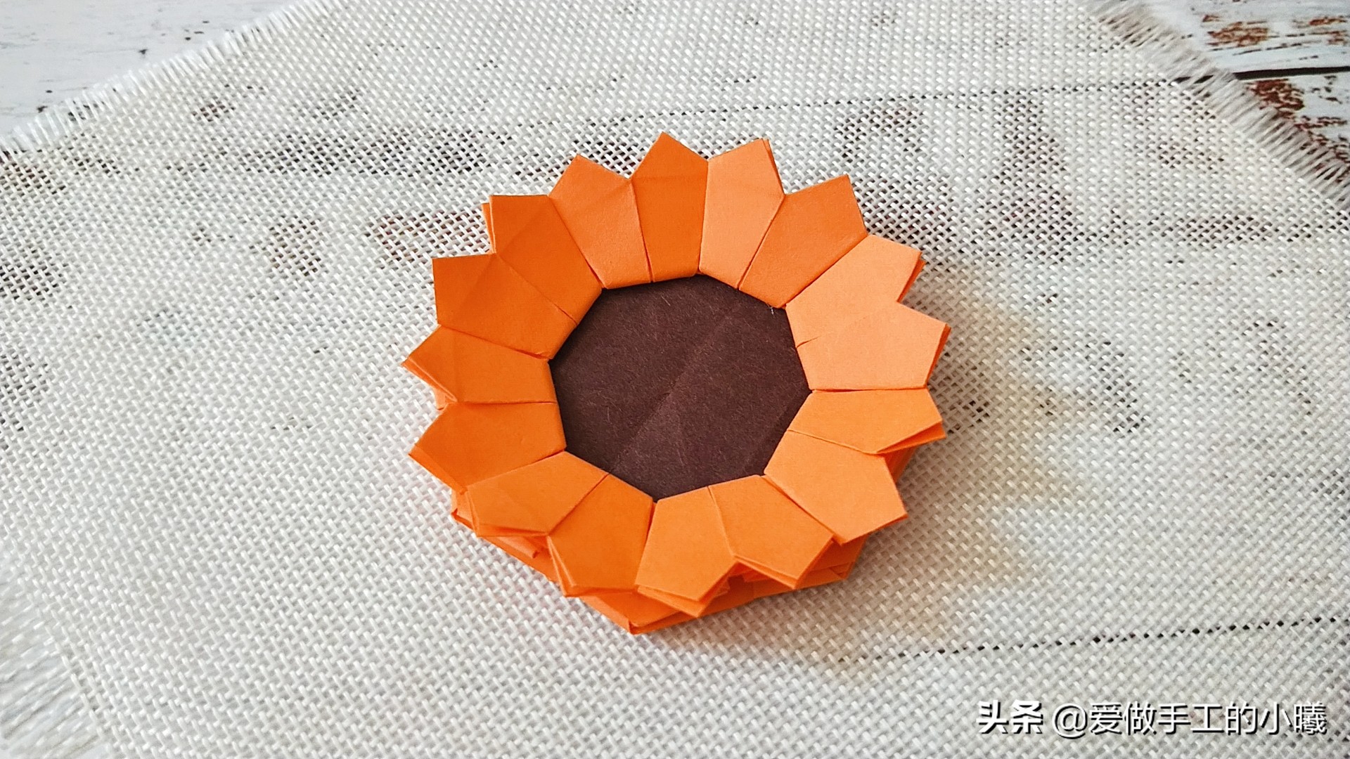 教师节手工立体折纸向日葵,向日葵手工折纸手抄报立体