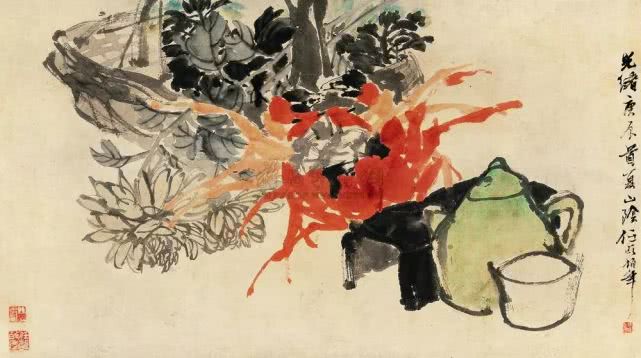 名家笔下的螃蟹诱人极了,中国名家笔下的螃蟹