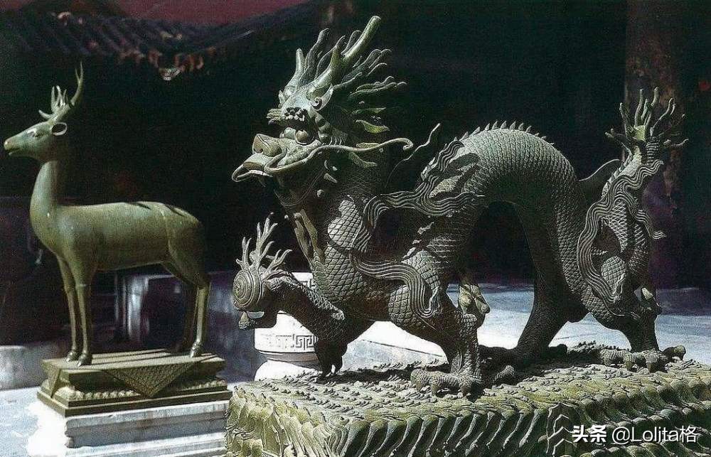 故宫唯一设游龙铜像的嫔妃居所,紫禁城的御门铜像