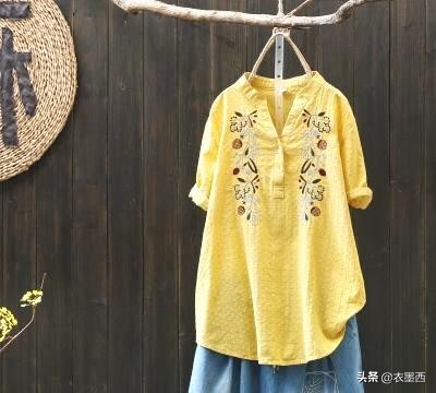 百搭棉麻衬衫,文艺风棉麻衬衫