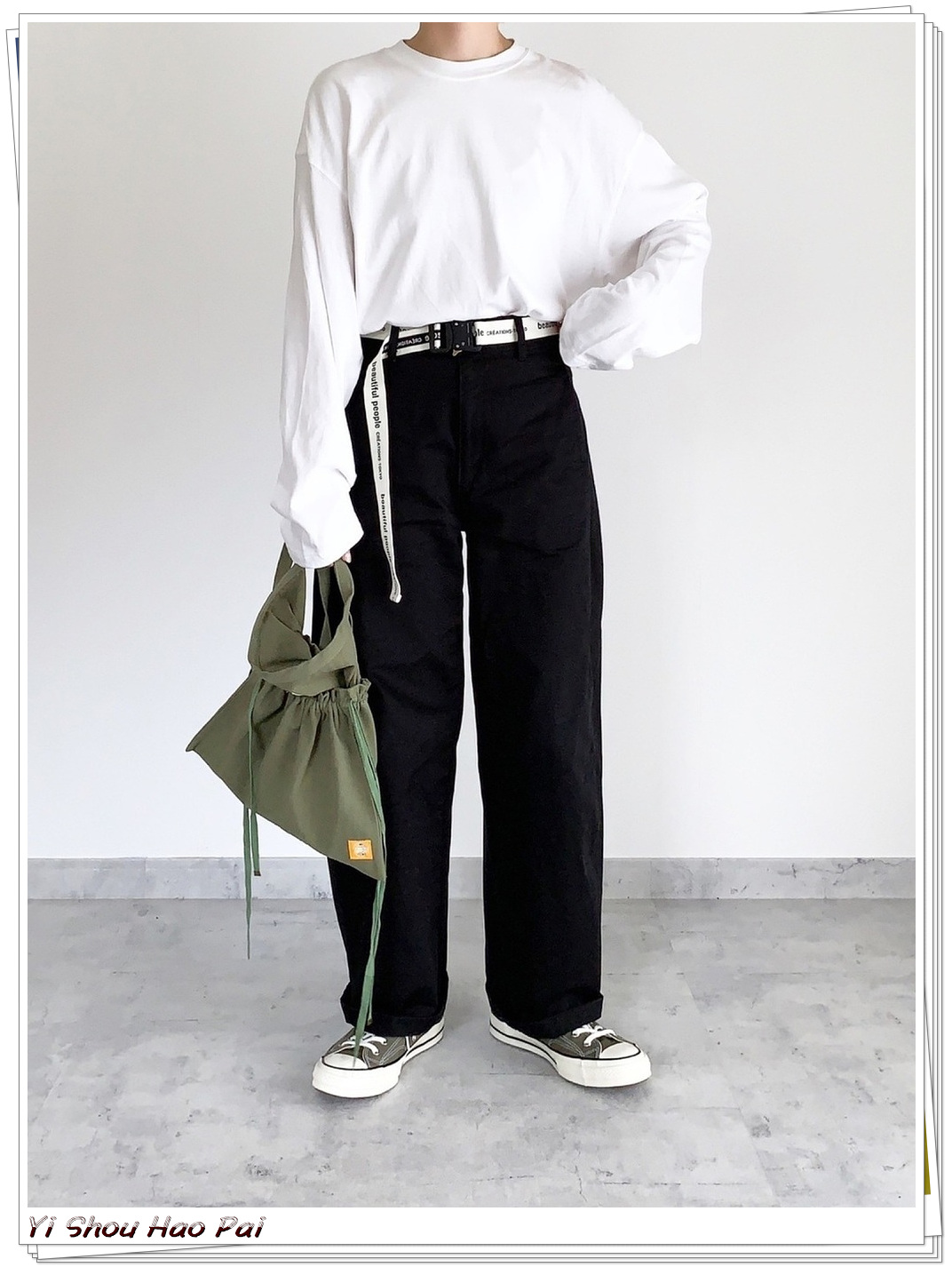 休闲帆布印花腰带怎么搭配,腰带也可以这样搭哦