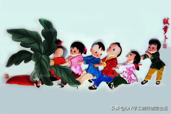 布艺diy拼布图案贴画,布画diy手工制作大全