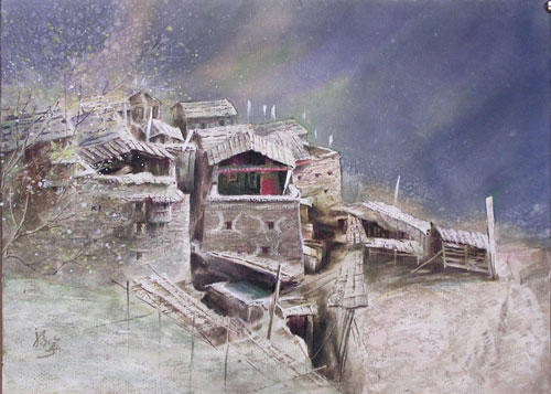 宁波著名水彩画家孙宁,孙宁水彩100幅欣赏