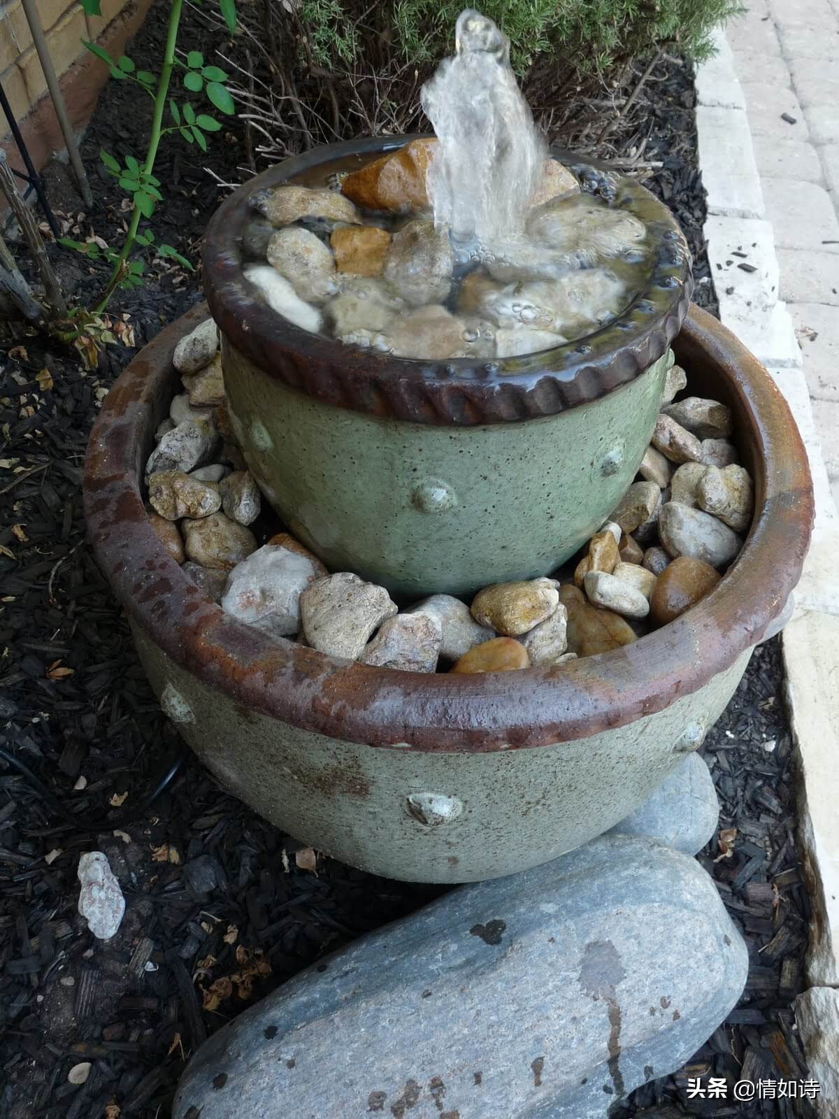 奇石花园风格,各种造型石头花园装饰