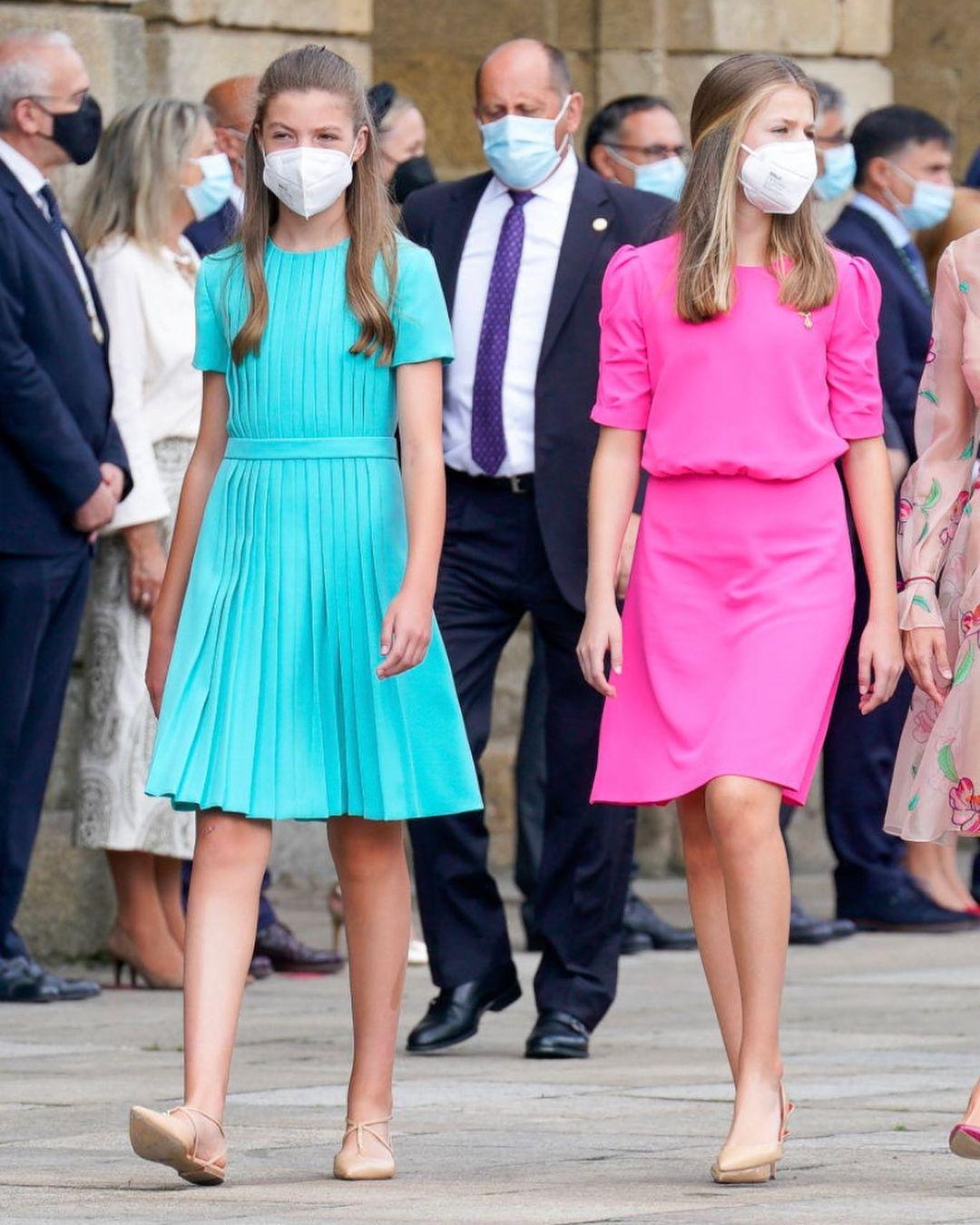西班牙双公主颜值,西班牙俩公主同亮相