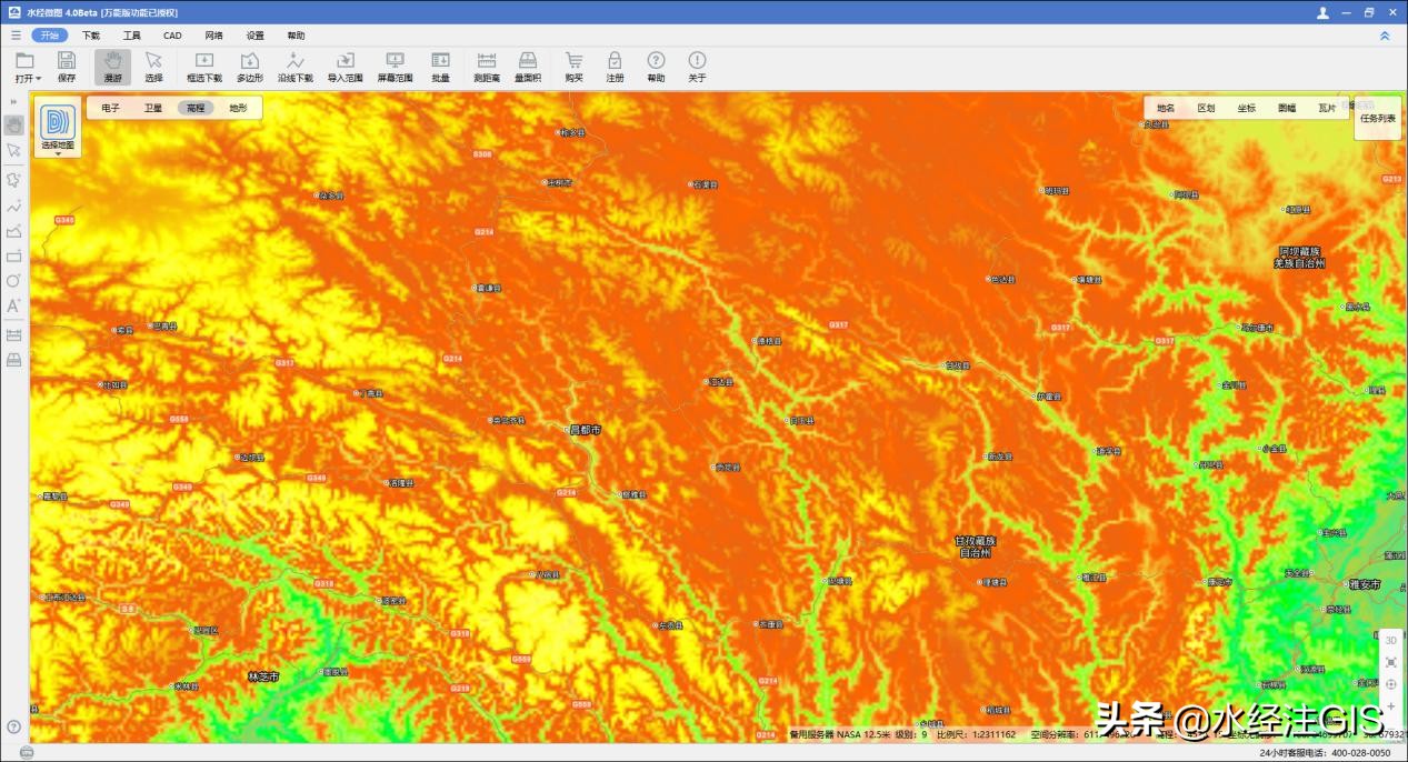 卫星影像和高程的区别,高程数据与卫星影像数据