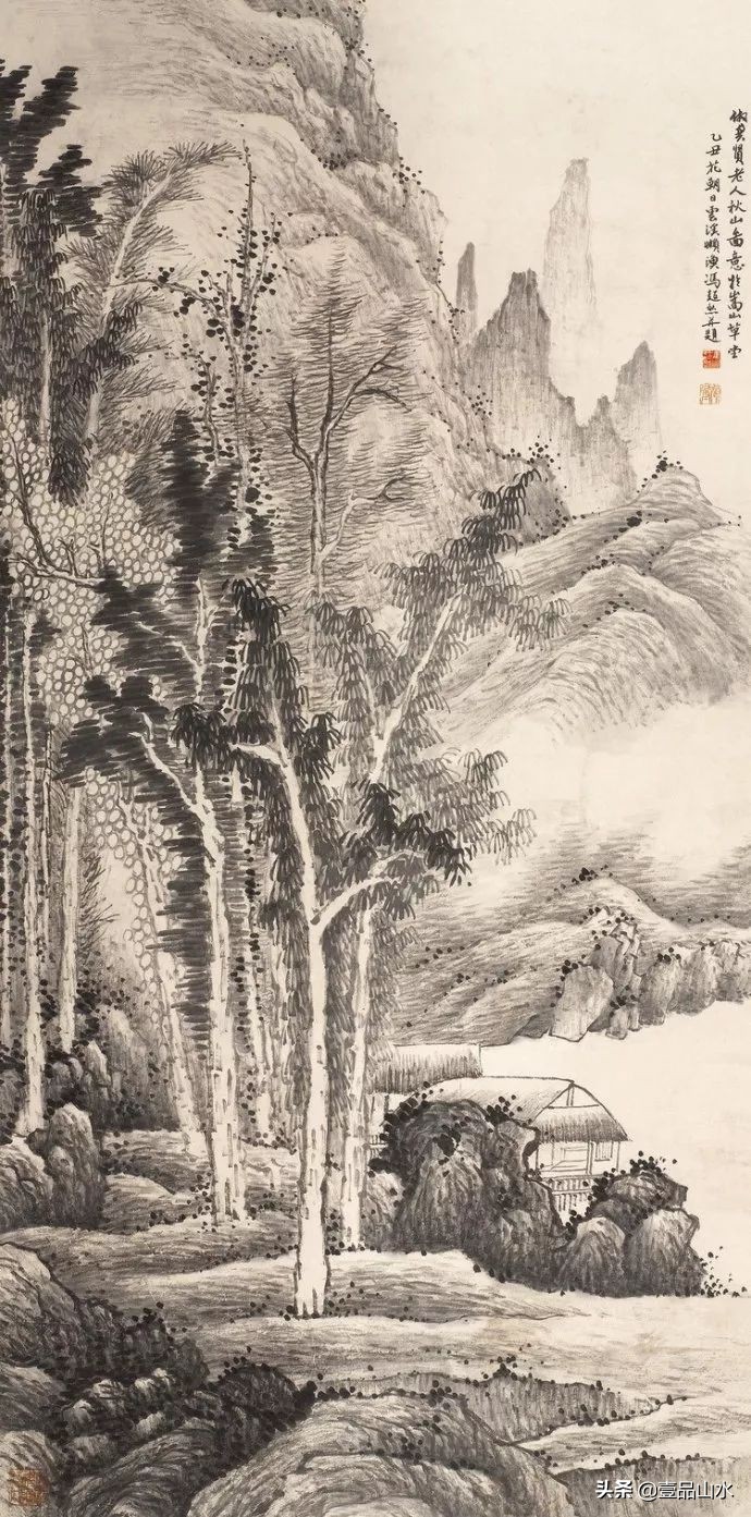 最真实的国画山水画,当代国画山水中的点景人物