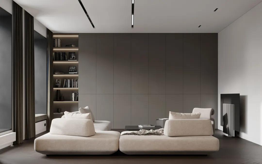 极简极奢设计,102平现代极简风格