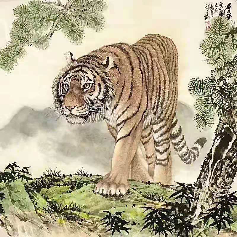 画虎名家秦洪彬,擅长画虎的画家作品欣赏