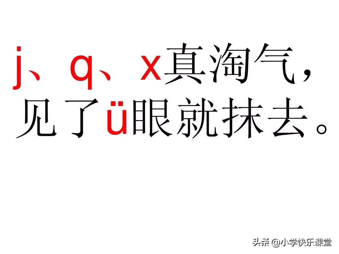 小学语文部编版一年级上册汉语拼音6《jqx》知识点+图文解读