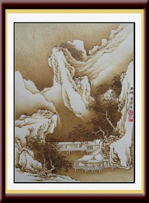 中国烙画艺术作品,民间烙画高手作品