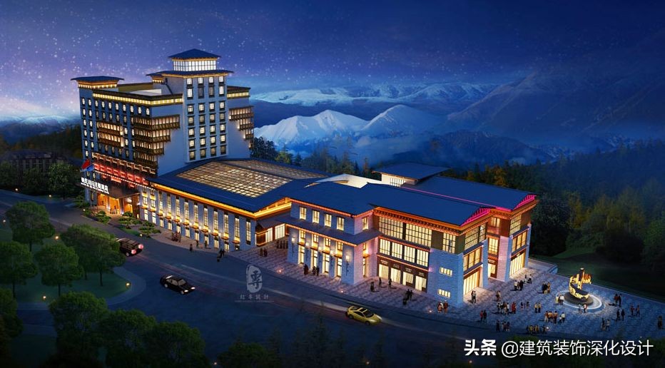 酒店高端门头设计,常见的酒店门头设计