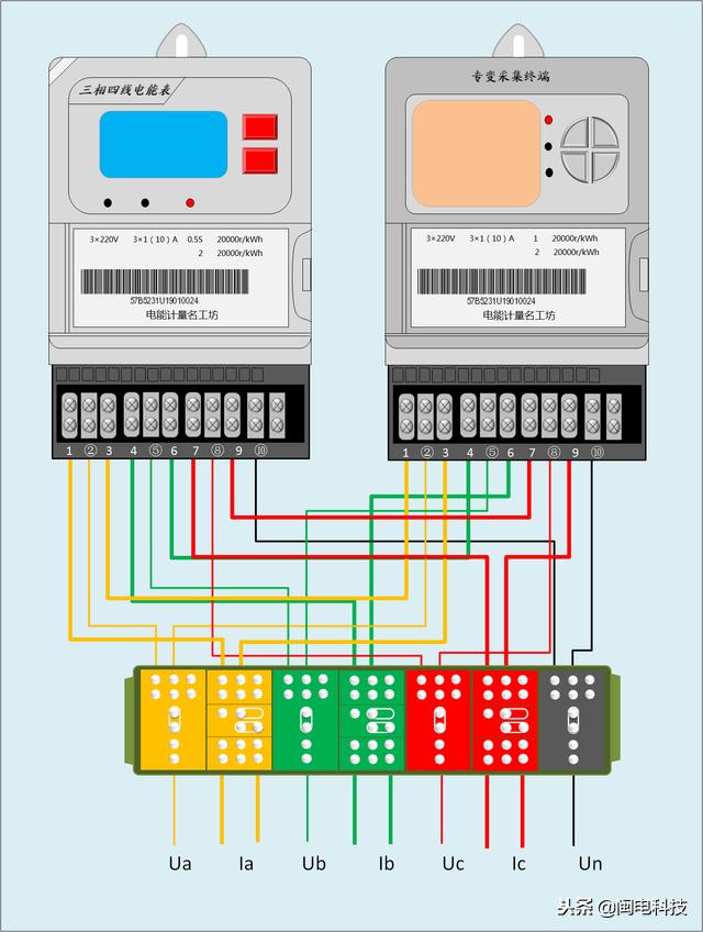 三相四线电能表带互感器接线视频,一组互感器串电能表和电流表接线
