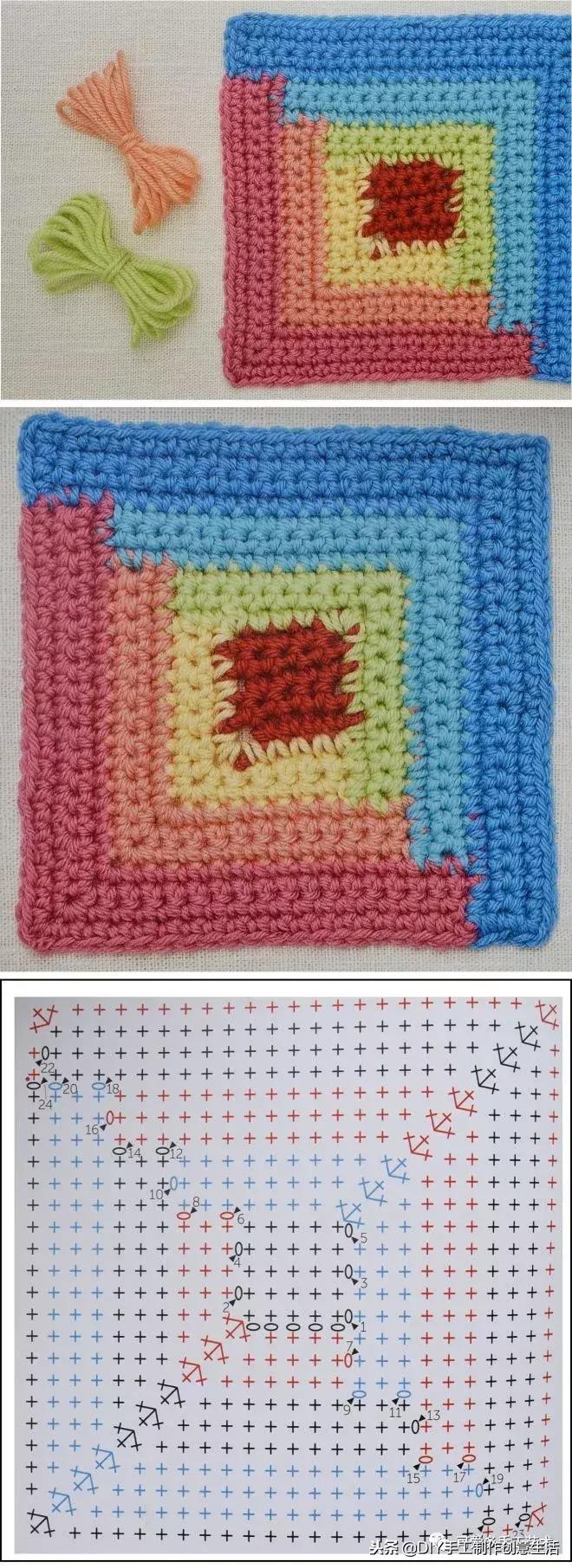 钩拼接毛毯教程,钩拼接毛毯的编织视频