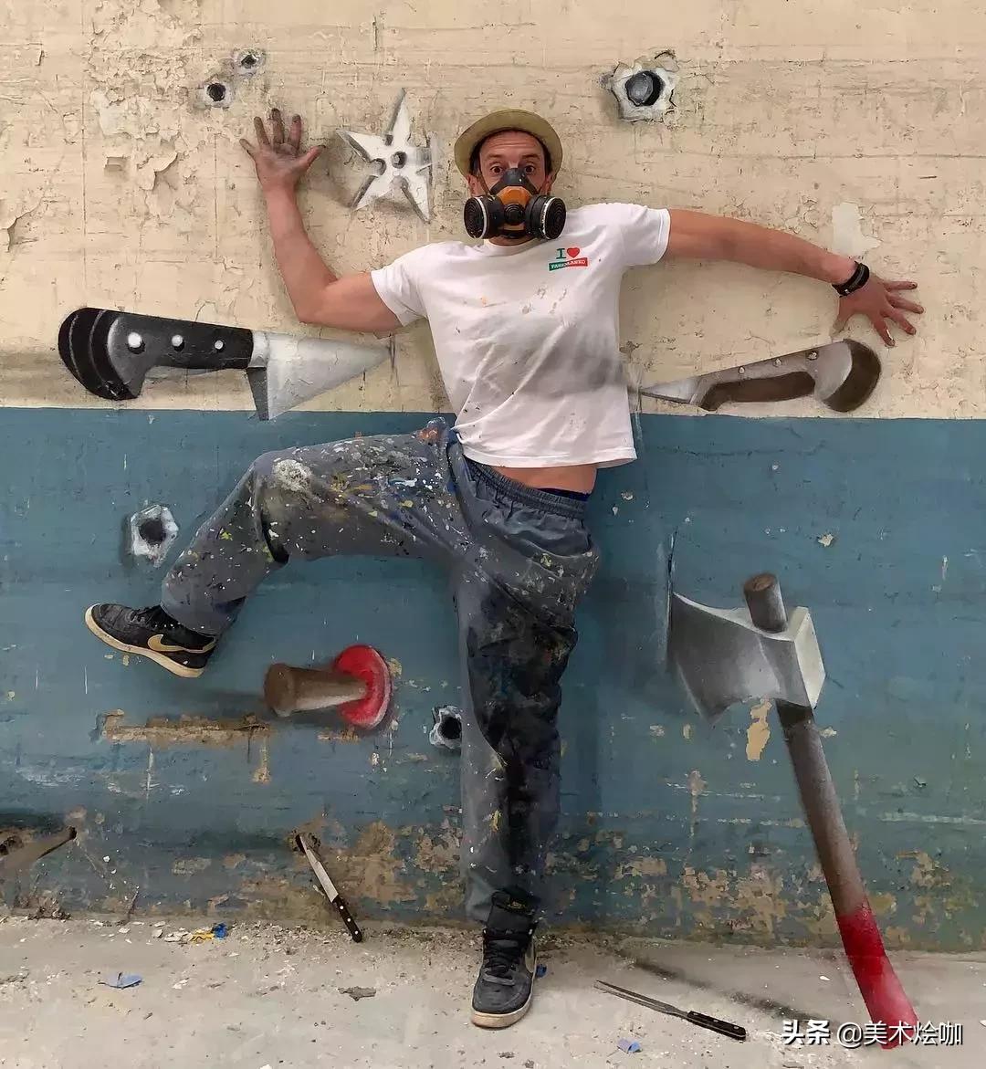 极具张力的墙绘作品,简单3d创意墙绘大全