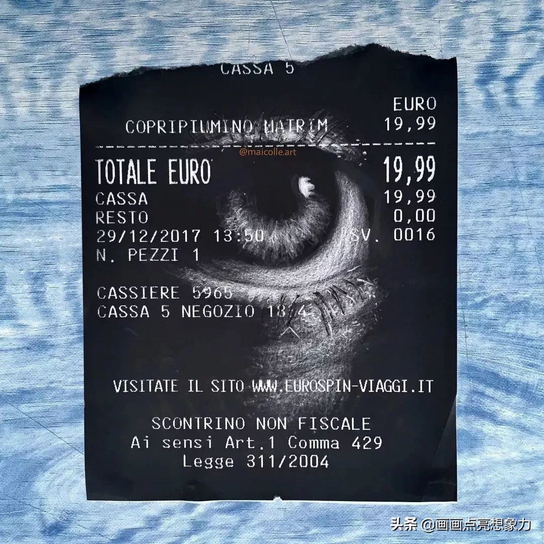 购物小票居然秒变名画?果然是天才少年的神操作