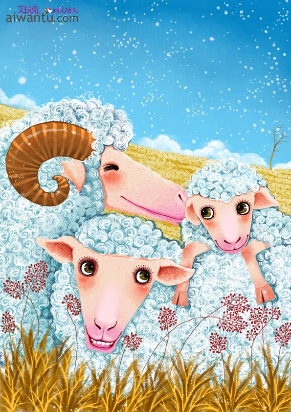 唯美插画壁纸动物,简单又漂亮的动物插画