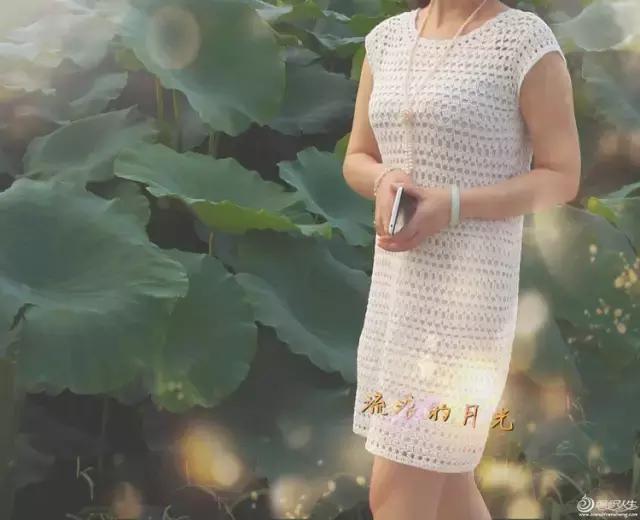 钩针编织女士连衣裙视频图解过程,郁金香钩针连衣裙图案图解