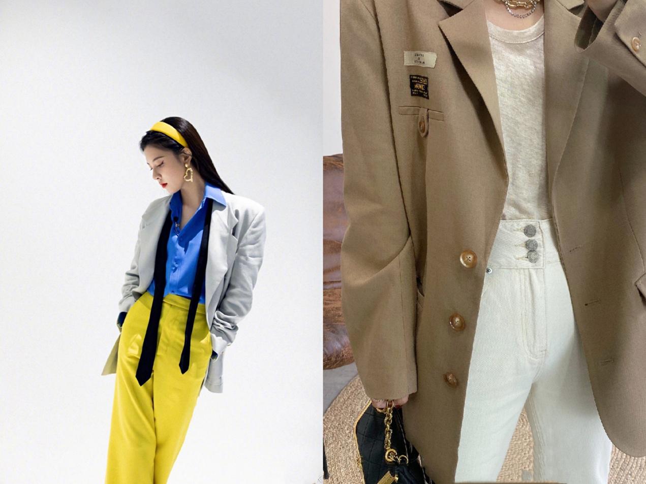 周涛知性穿搭,周涛西服穿搭