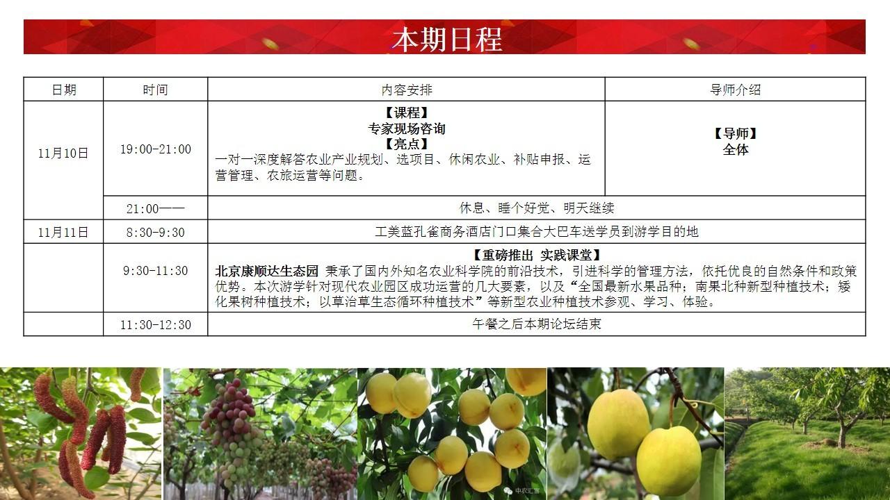 157届中国农业落地实操特训班(11月8-11日)-北京站