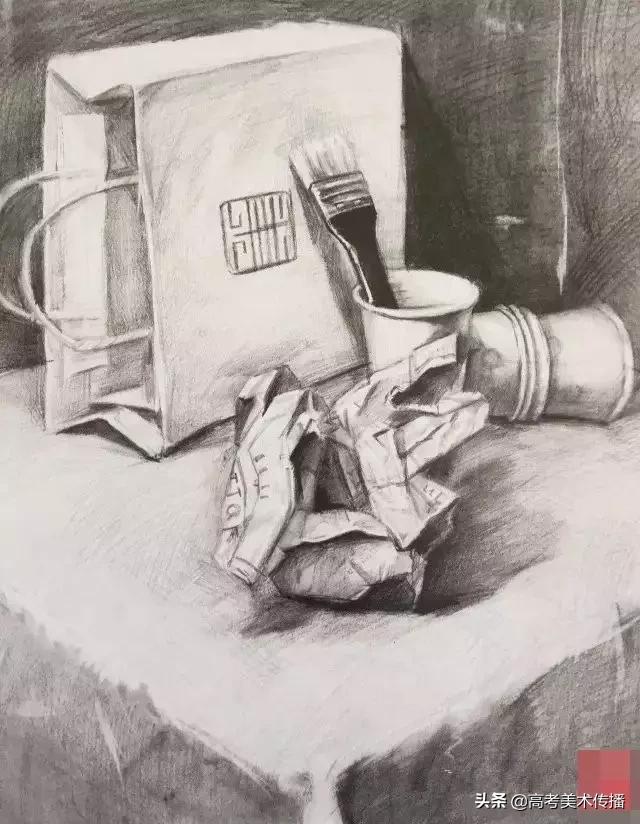 西安美院静物素描高分卷,西安美院素描半身像高分卷