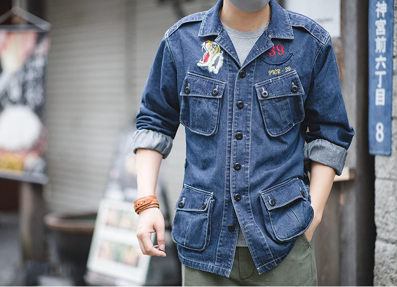 m65丹宁鱼尾风衣,m65丹宁夹克