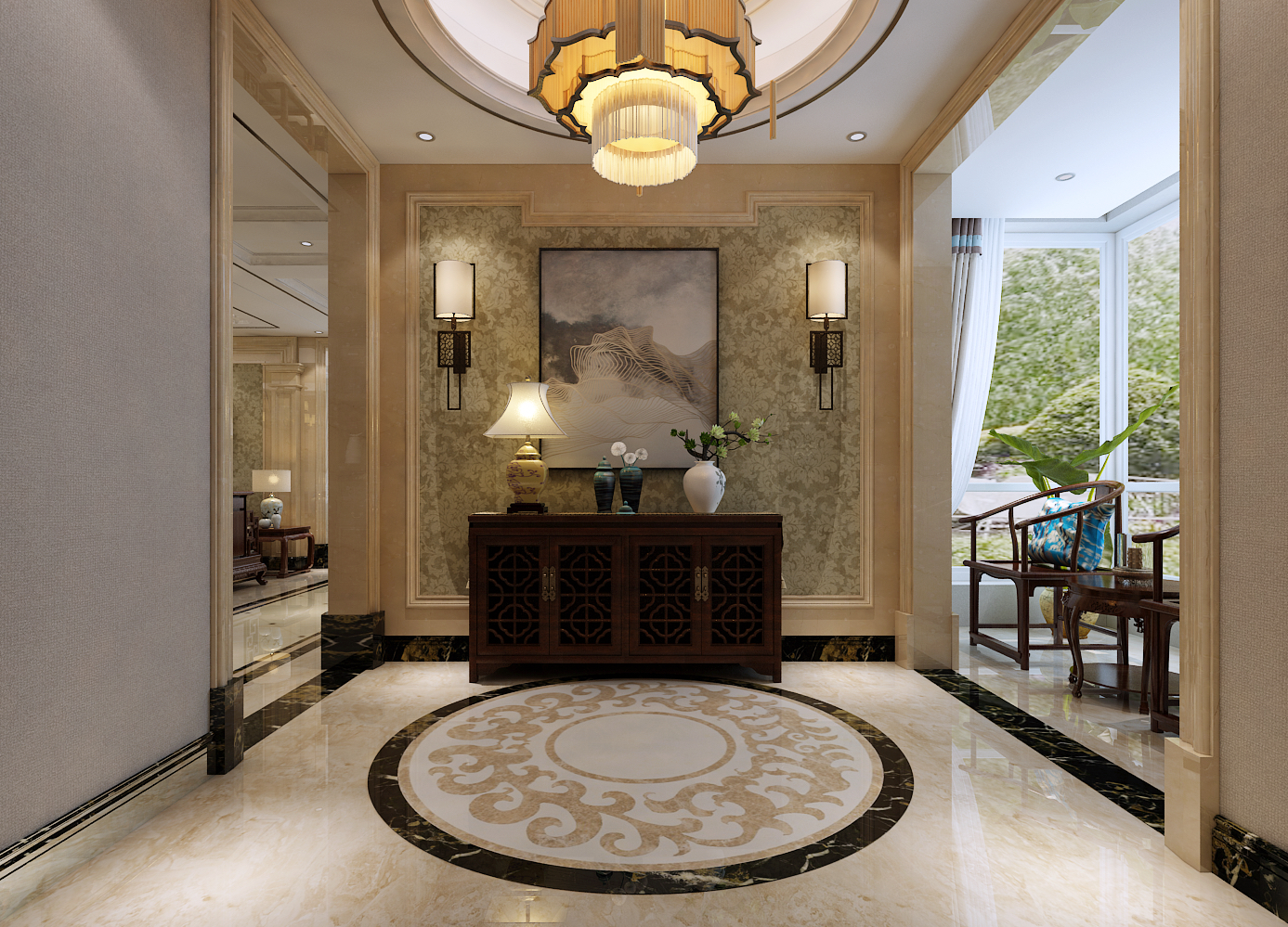 百合御都130平装修效果图,张店绿城140平米装修效果图