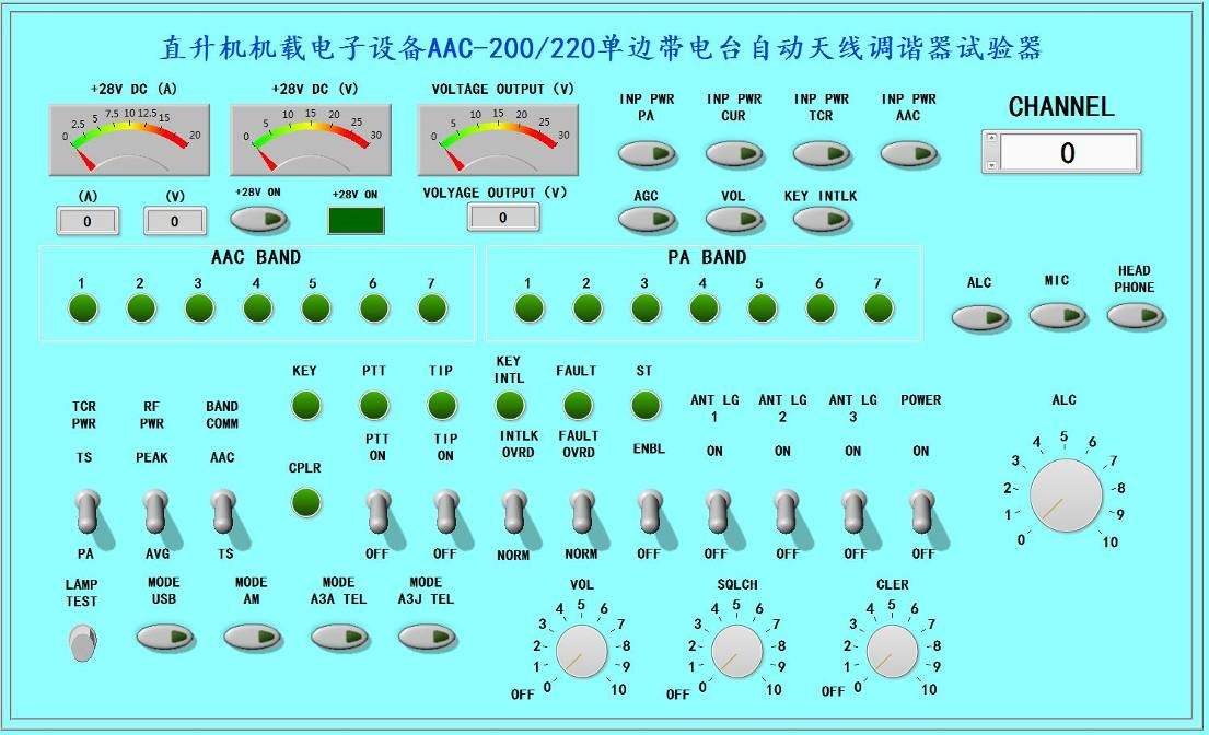 直升机机载电子设备AAC-200单边带电台天调虚拟化仪表试验器设计