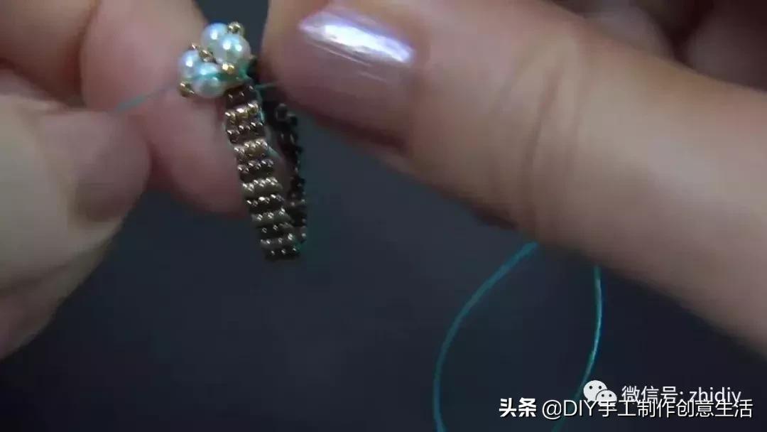简单手工串珠戒指和发箍,戒指手工diy串珠慢视频
