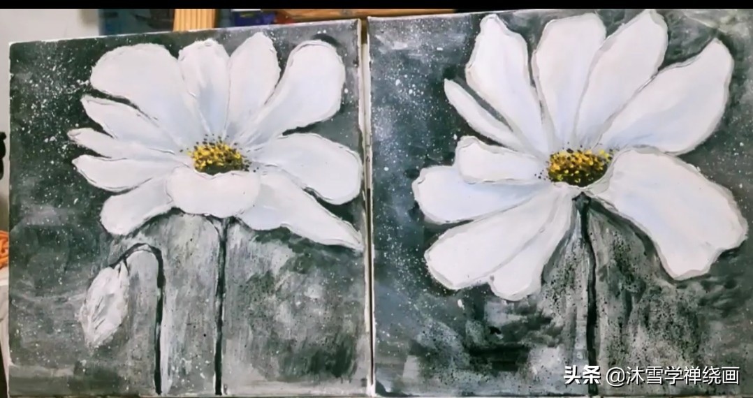 丙烯画40x50cm简单装饰画,100幅适合新手的丙烯画装饰画