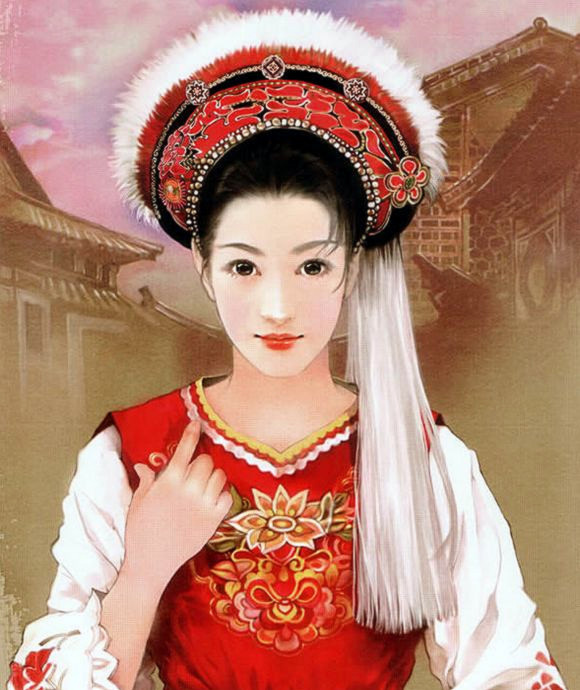东方画姬---德珍彩绘古典美女画