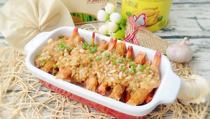 蒜蓉娃娃菜开背虾的做法大全,蒜蓉金针菇粉丝虾娃娃菜空气炸锅