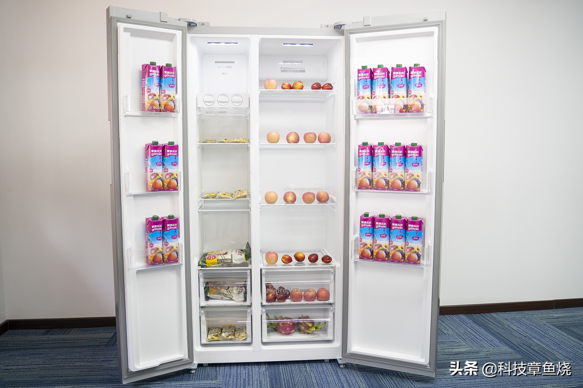 博世活氧对开门冰箱测评,博世双开门冰箱零度保鲜