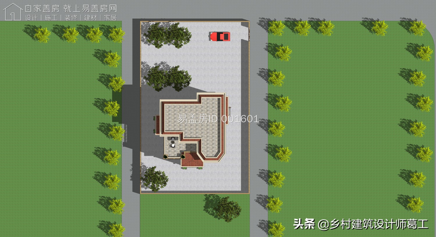 带堂屋神位独立厨房的二层半别墅,侧面独立厨房二层欧式别墅