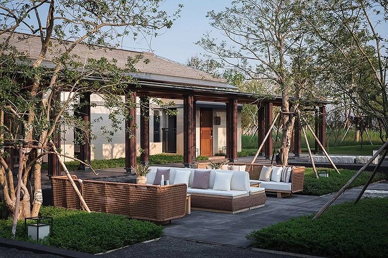 售楼处原木风设计,现代简约原木居所设计