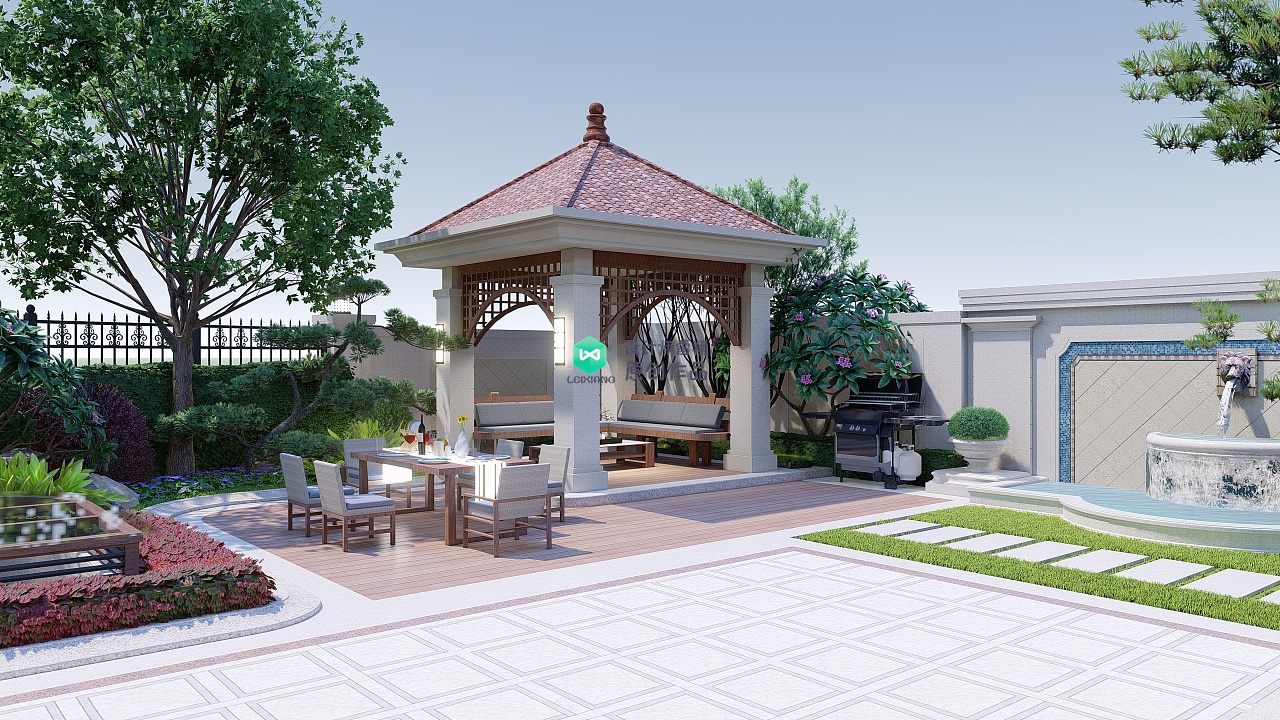 庭院凉亭设计,庭院景观凉亭制作过程