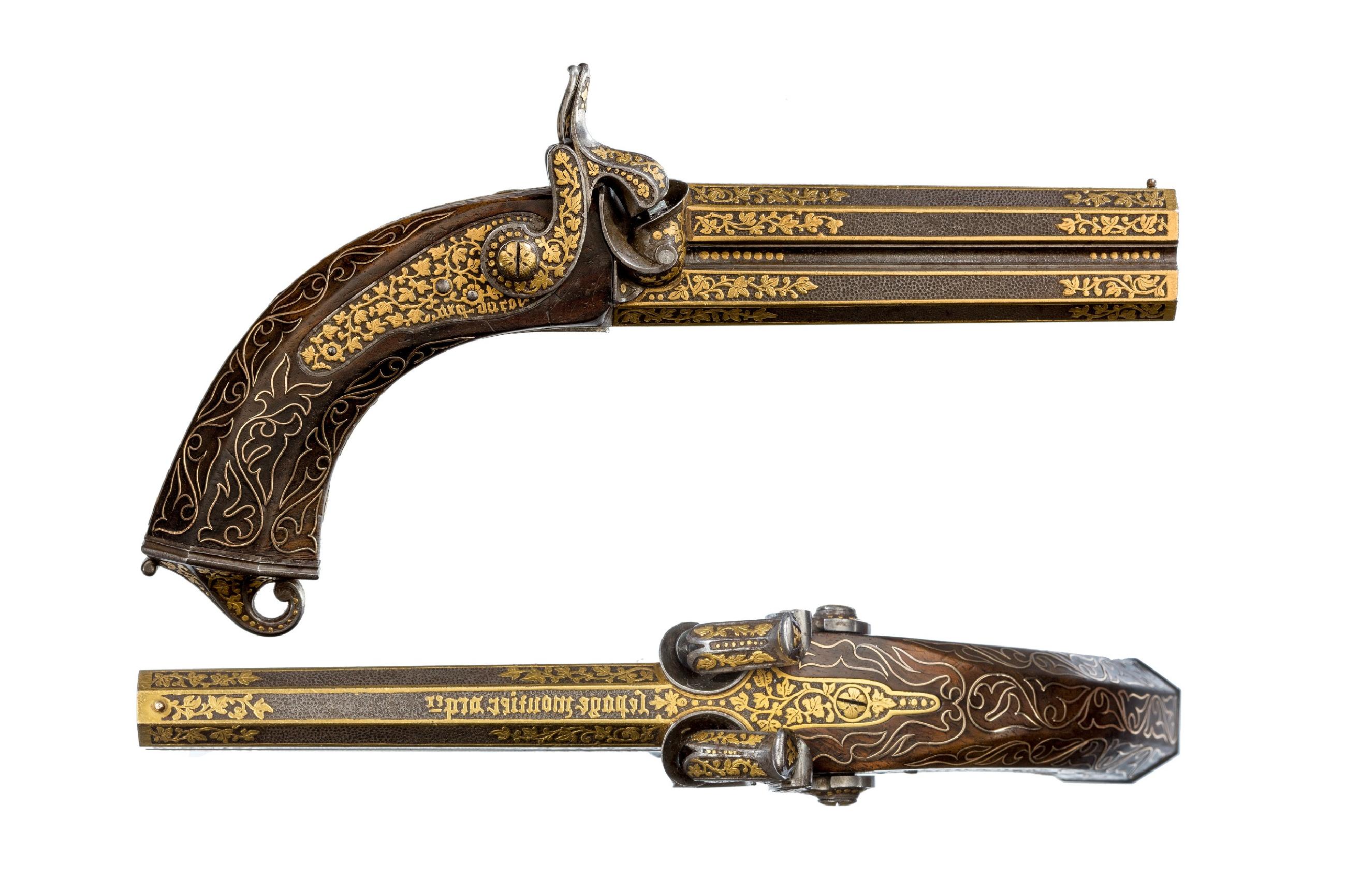 胡椒瓶双管手枪,胡椒盒转轮手枪