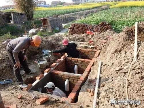 三格式化粪池标准尺寸与施工方法,一砖砌三格化粪池图解