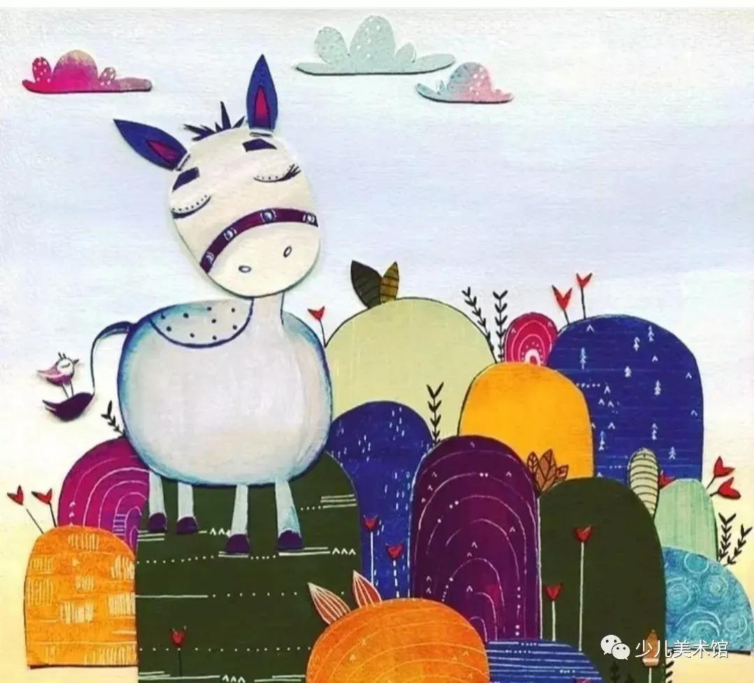 拼贴画创意作品手工小学,拼贴画创意美术教程