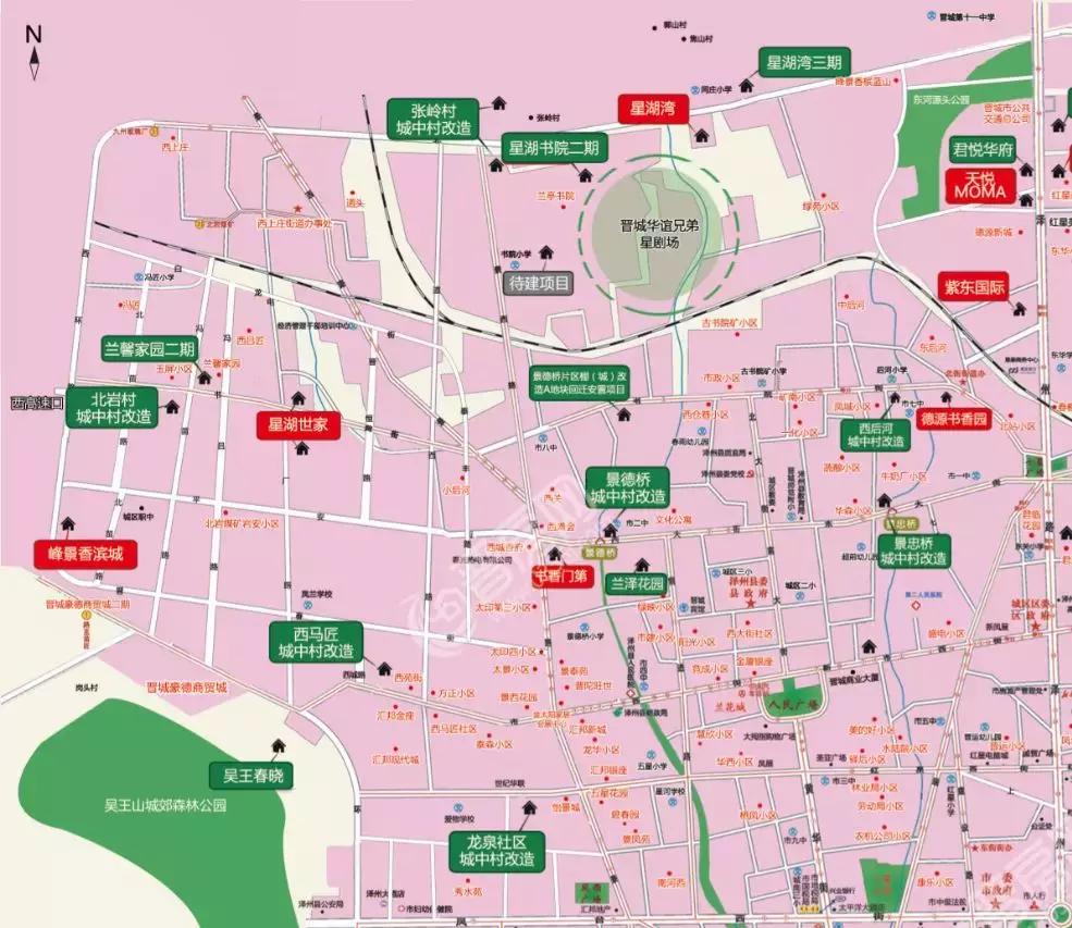 晋城西北片区重点项目,晋城建设的十大片区