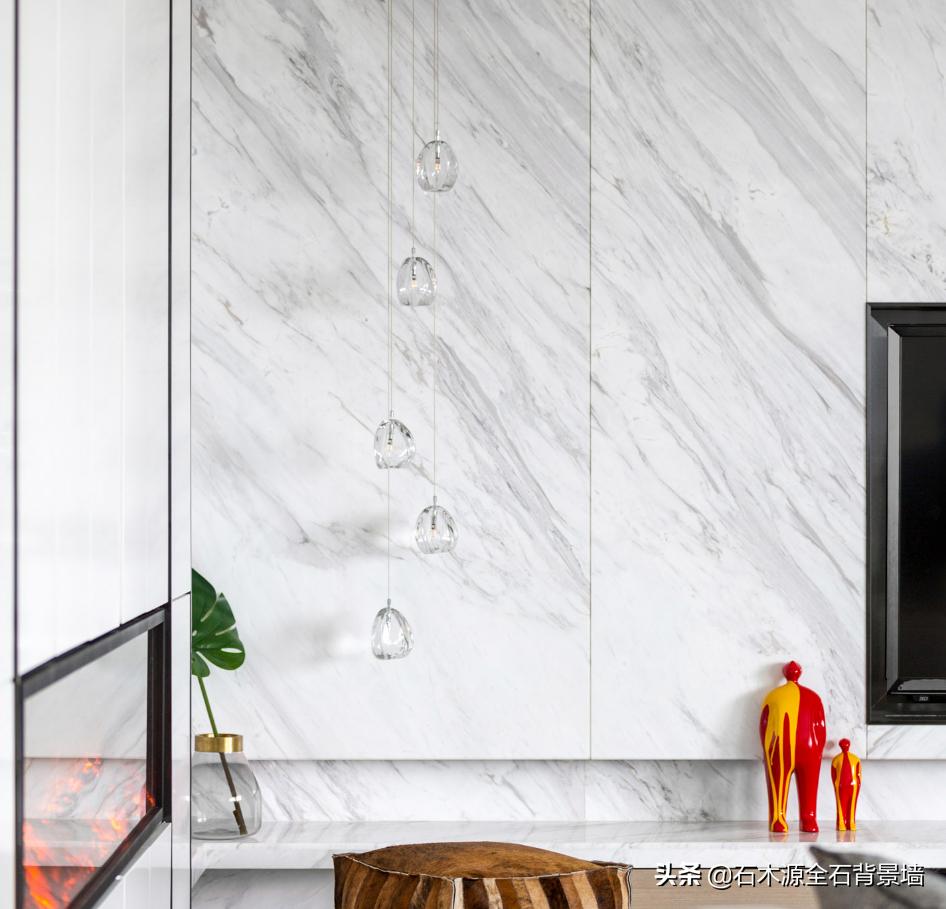 侘寂风石材背景墙,石材背景墙北欧风