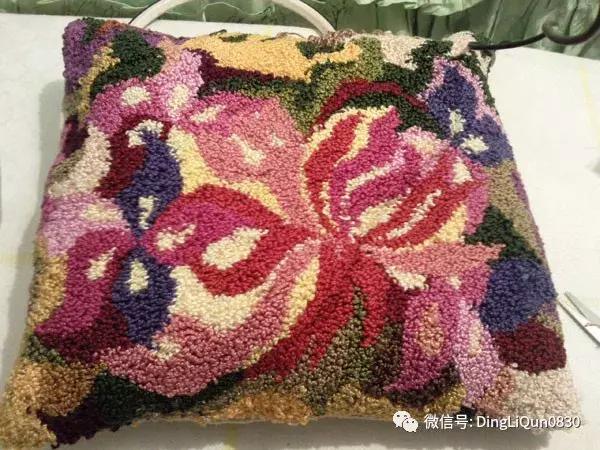向日葵戳戳绣diy刺绣,刺绣基础针法教程刺绣抱枕