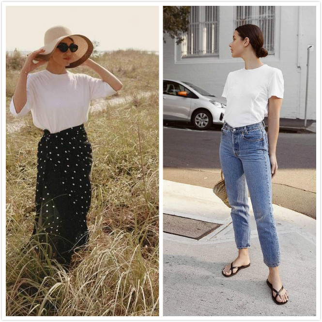 基础款t恤不显腿短,基础款t恤百搭技巧