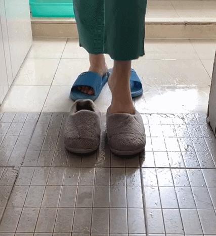 冬季防滑踩屎棉拖,踩屎感拖鞋冬季防水